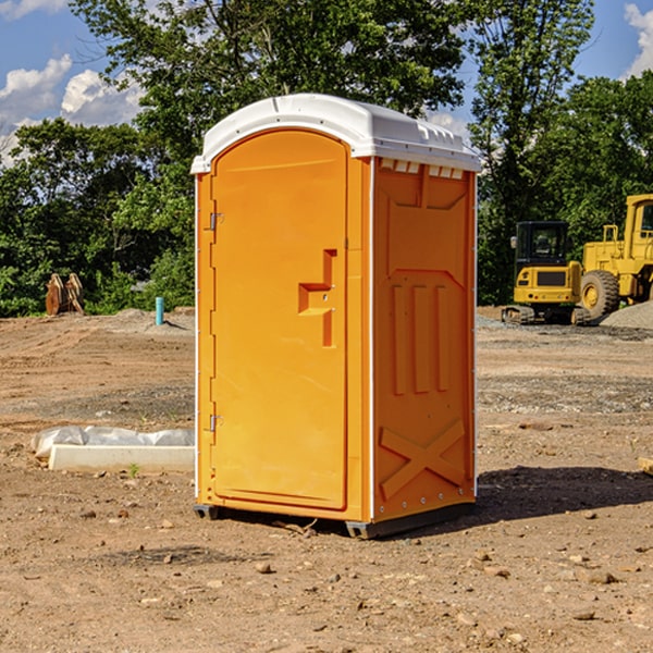 how often are the porta potties cleaned and serviced during a rental period in Maysville